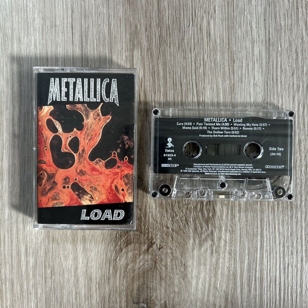 Metallica Load Cassette Tape 1996 Metal Rock Original Elektra 61923-4 Tested